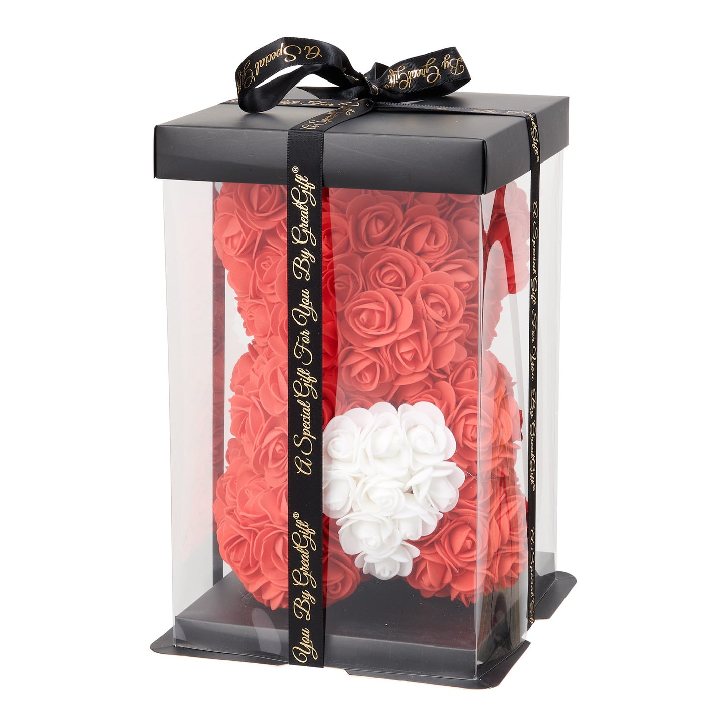 Rozenbeer Rood met rozenblaadjes