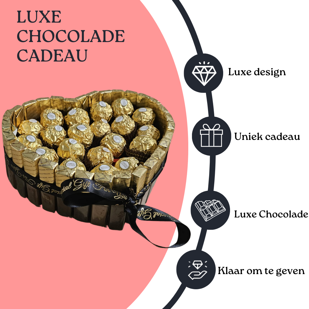 Luxe Chocolade Hart Cadeau