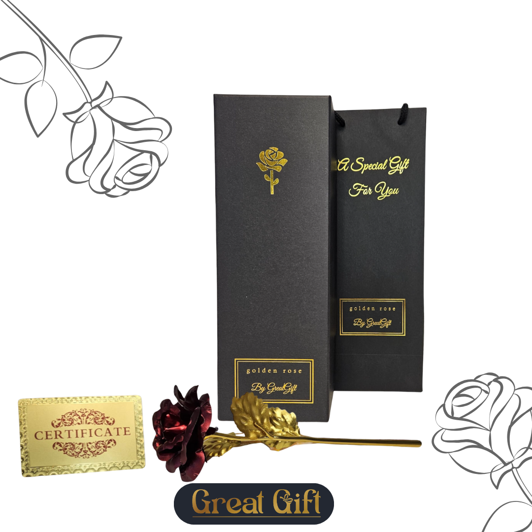 Gouden Roos Rood In Luxe Geschenkverpakking