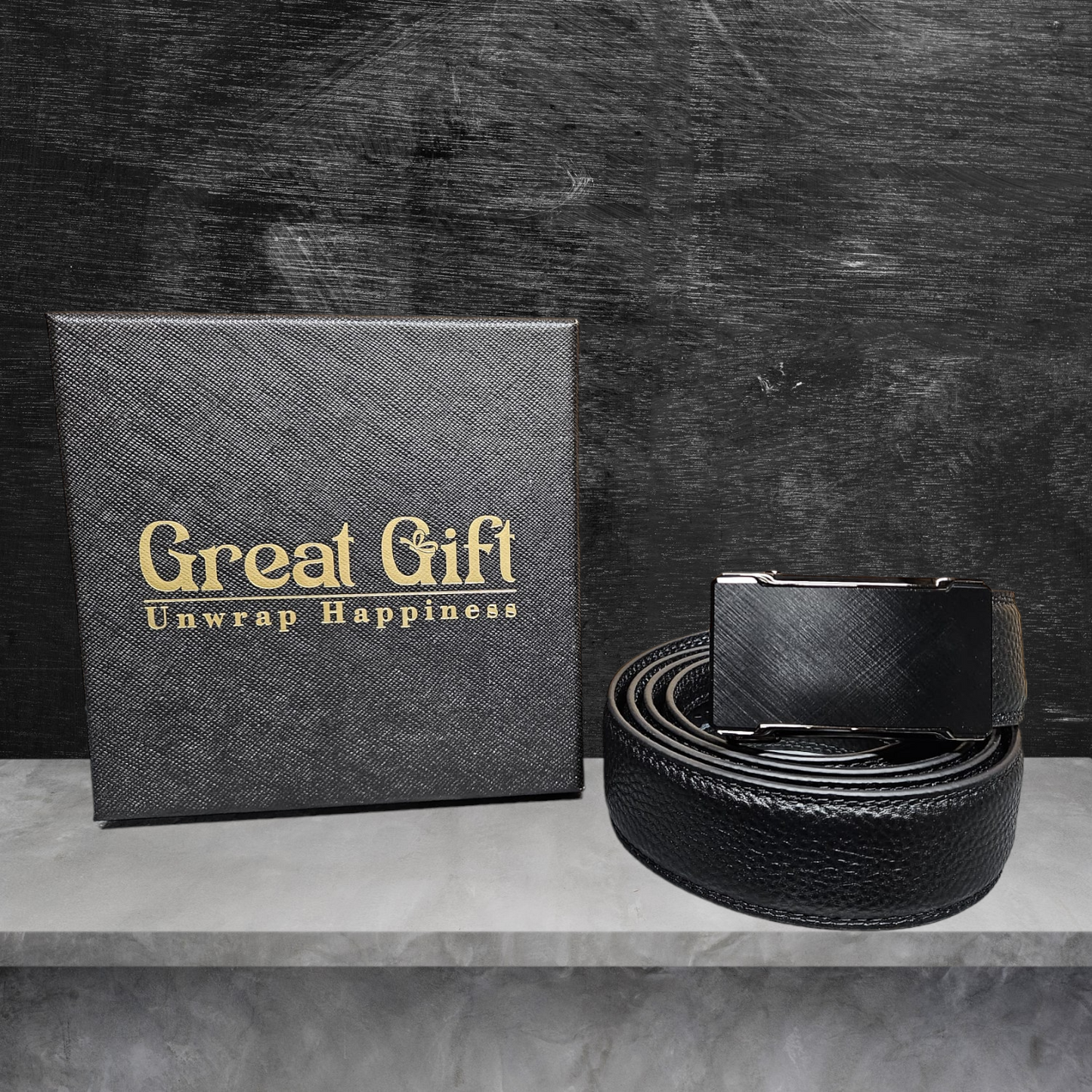Luxe Herenriem met Matte Strepen