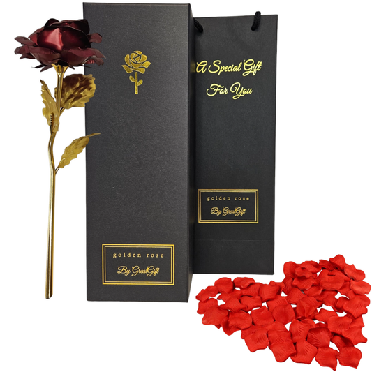 Gouden Roos Rood In Luxe Geschenkverpakking