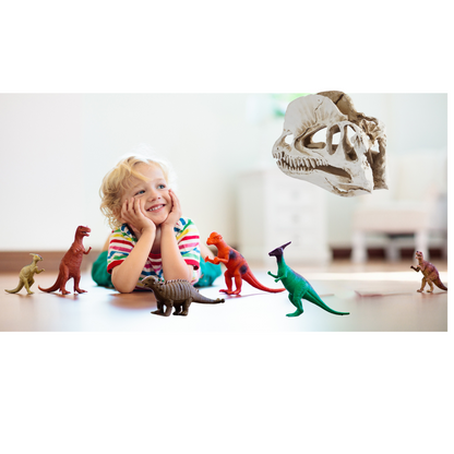Dilophosaurus schedel in Geschenkdoos